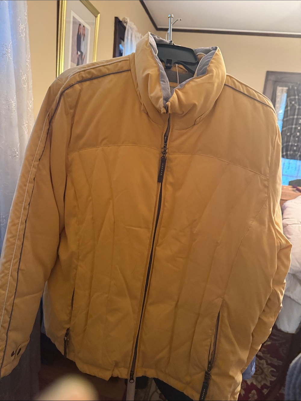 ZeroXposur Tan Puffer Jacket with High Collar